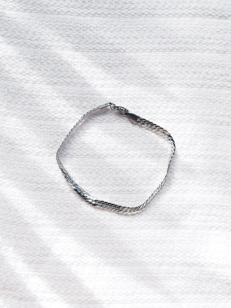 Stainless Steel Bracelet - Flat Woven Men's Stainless Steel Bracelet - Aoloa - ke aloha jewelry