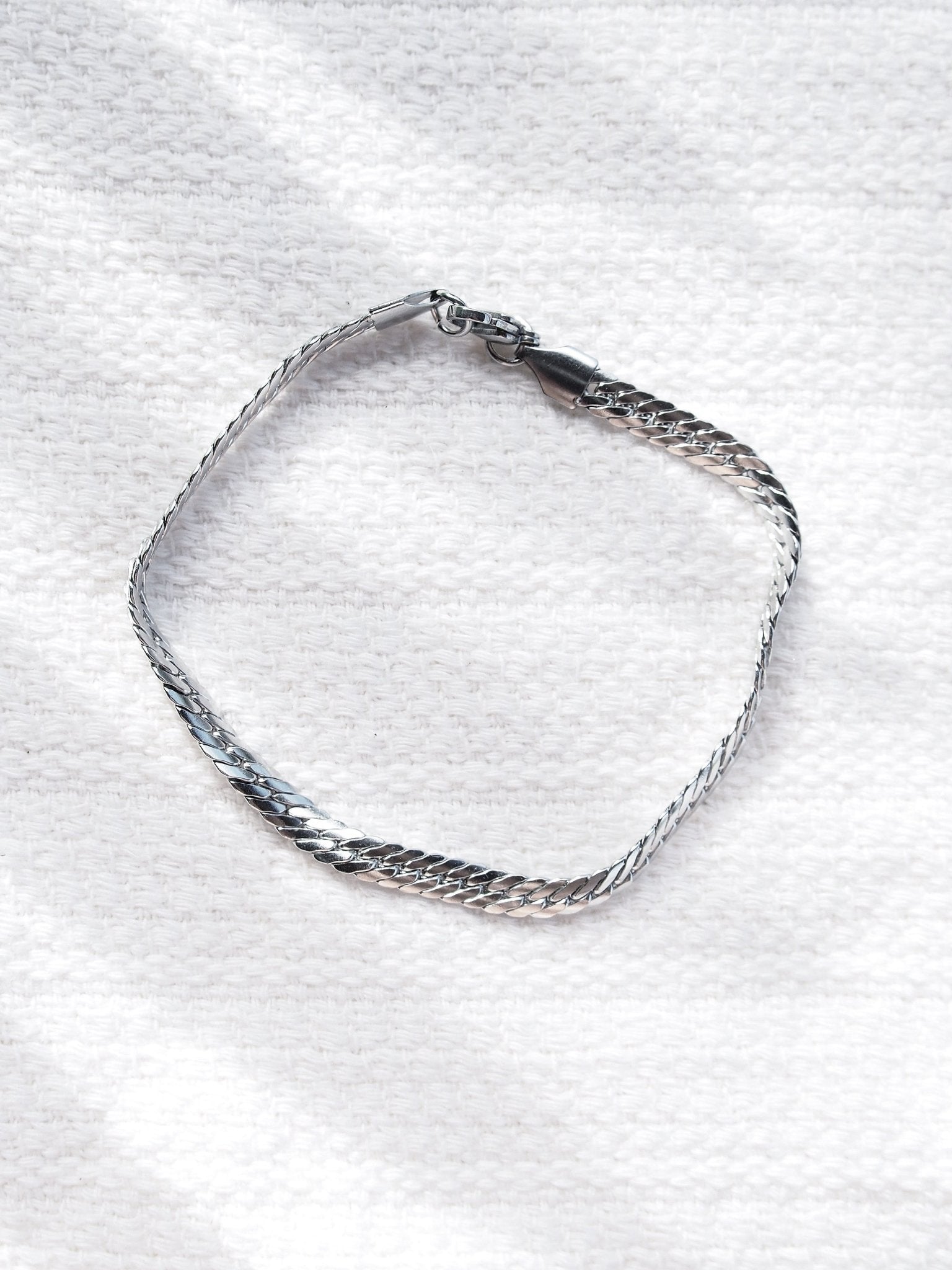 Stainless Steel Bracelet - Flat Woven Men's Stainless Steel Bracelet - Aoloa - ke aloha jewelry
