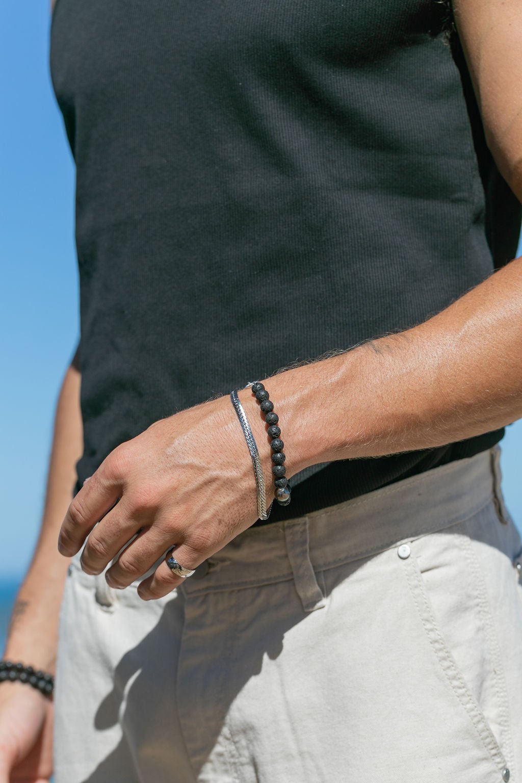 Stainless Steel Bracelet - Flat Woven Men's Stainless Steel Bracelet - Aoloa - ke aloha jewelry