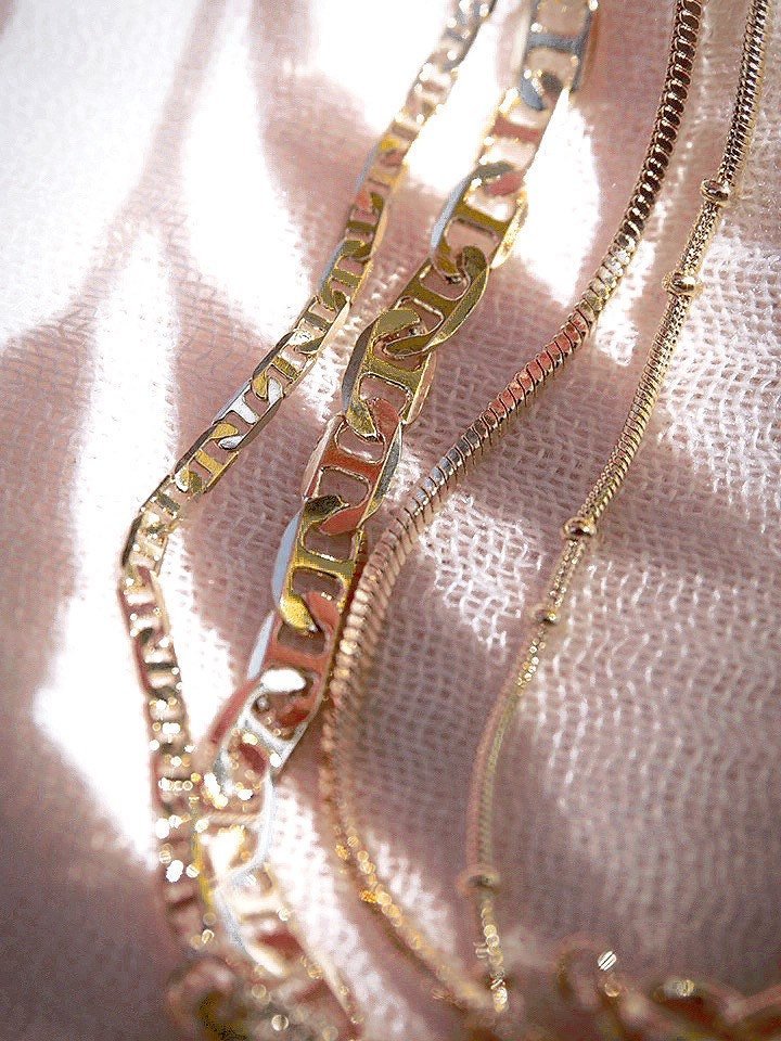 - Four Gold Chain Necklace Set - ke aloha jewelry