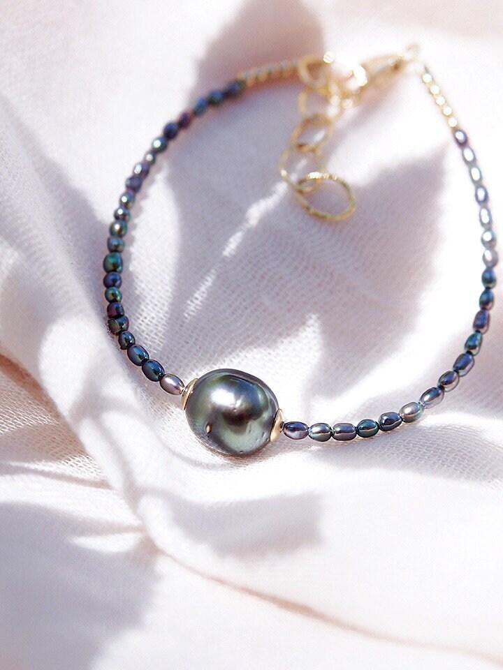 Gold Bracelet - Genuine Tahitian Pearl Bracelet - Kaimalie - ke aloha jewelry
