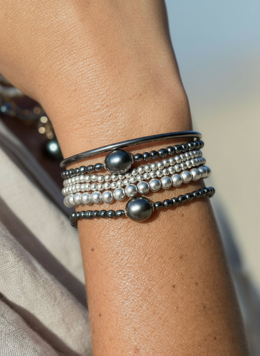 Gold Bracelet - Genuine Tahitian Pearl Bracelet - Kaimalie - ke aloha jewelry