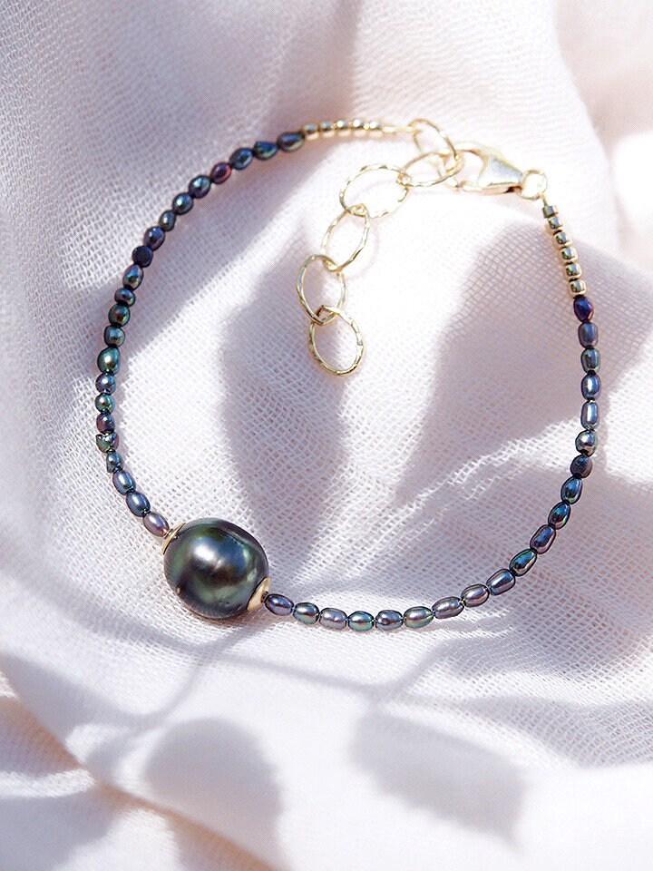 Gold Bracelet - Genuine Tahitian Pearl Bracelet - Kaimalie - ke aloha jewelry