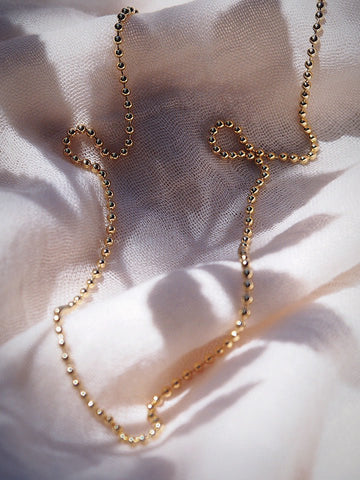 Gold Necklace - Gold Ball Chain Necklace - Kaila - ke aloha jewelry
