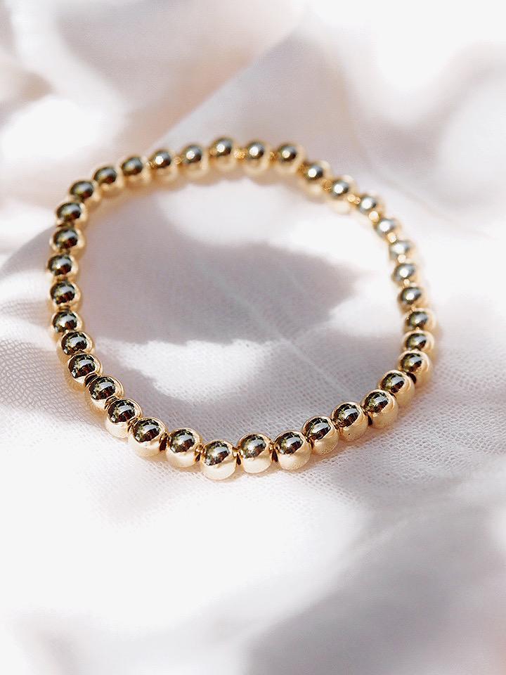 Gold Bracelet - Gold Bead Bracelet - Lana - ke aloha jewelry