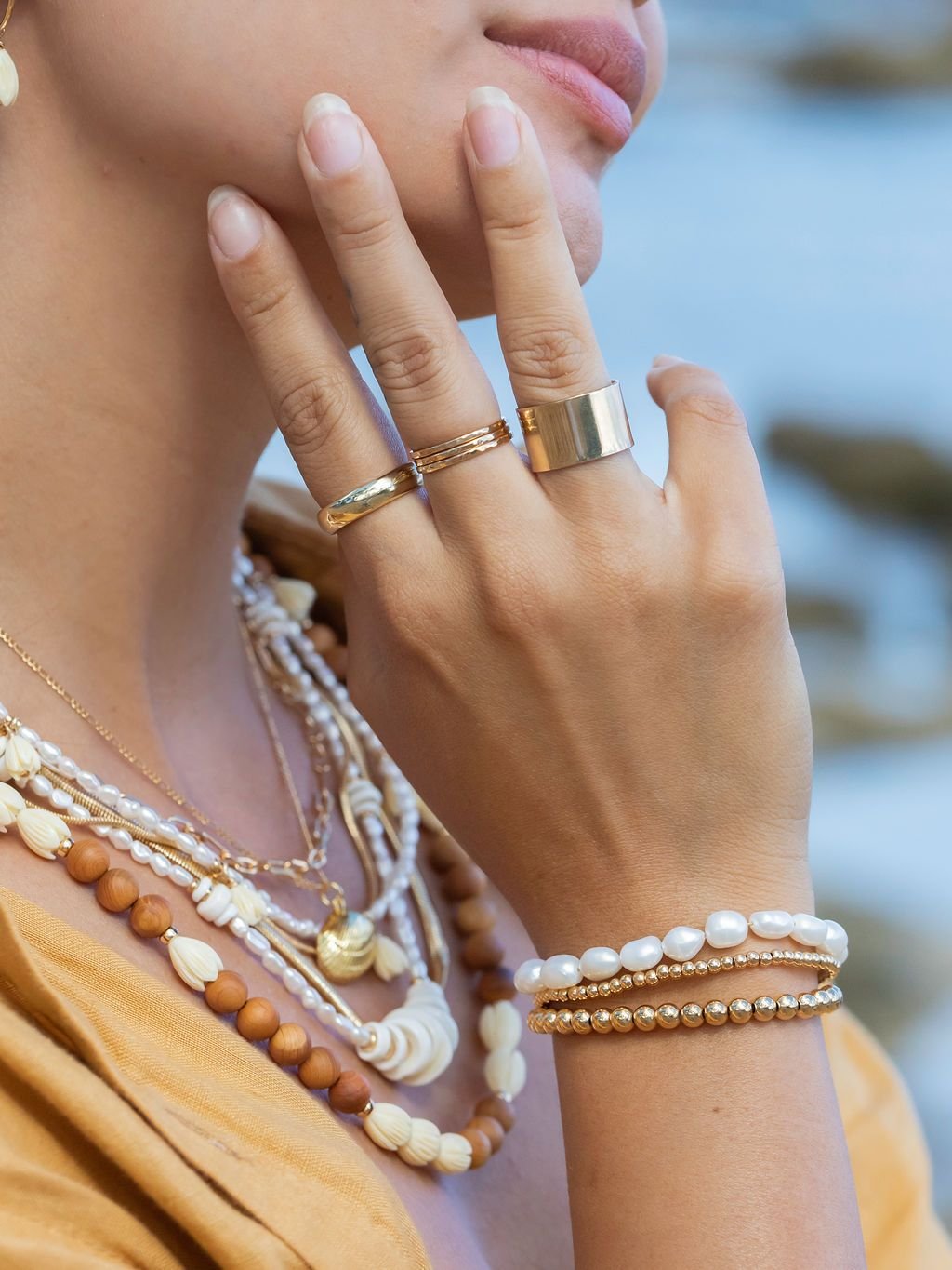 Gold Bracelet - Gold Bead Bracelet - Lana - ke aloha jewelry
