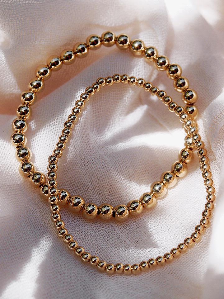 Gold Bracelet - Gold Bead Bracelet - Lana - ke aloha jewelry