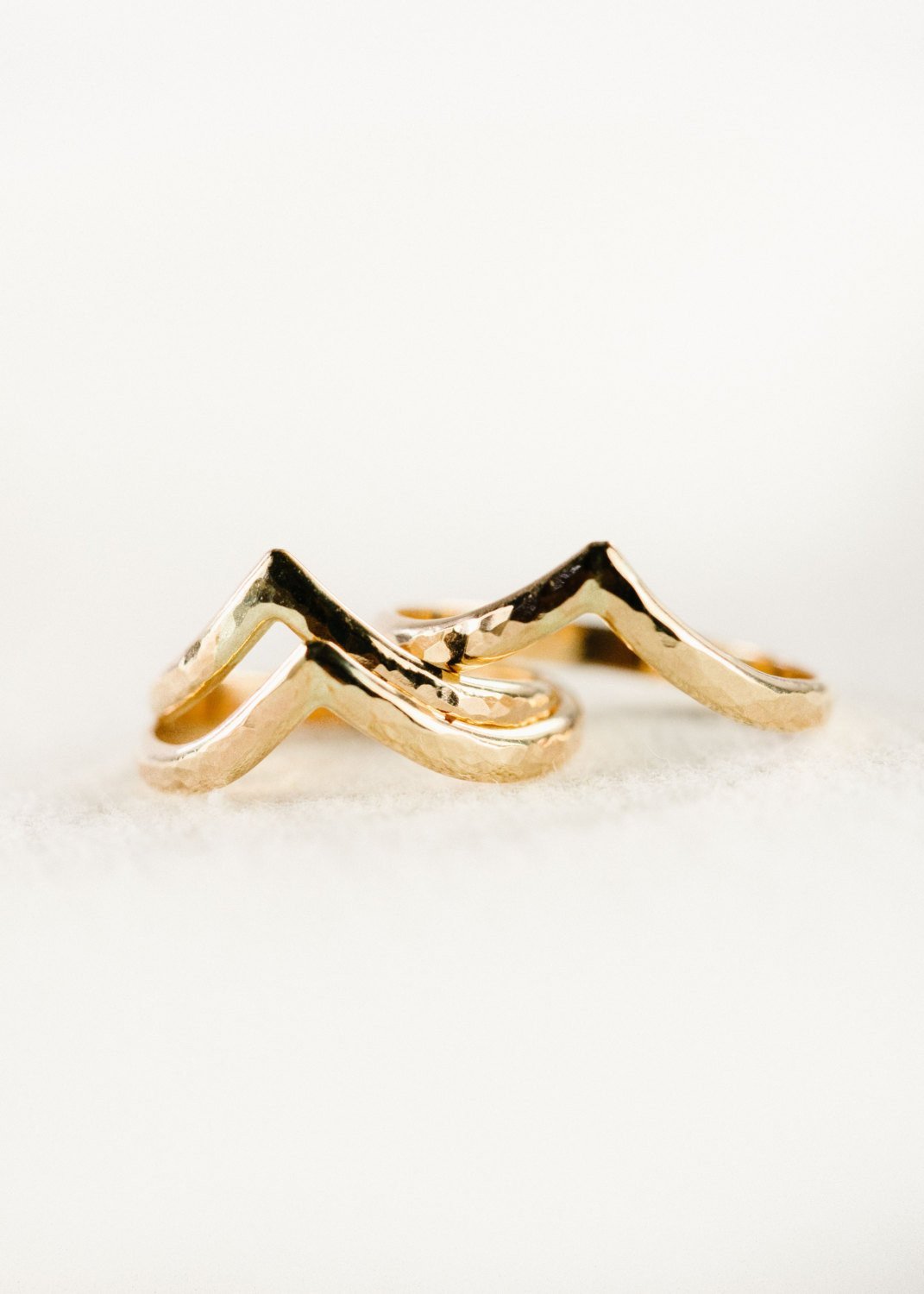 Sale - Gold Chevron Stacking Ring - Ano'i