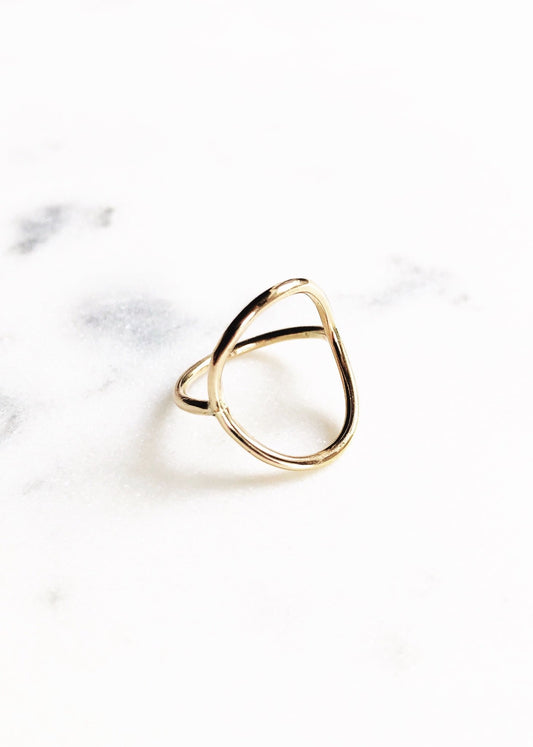 Gold Circle Ring - Pomaika'i - Ke Aloha Jewelry