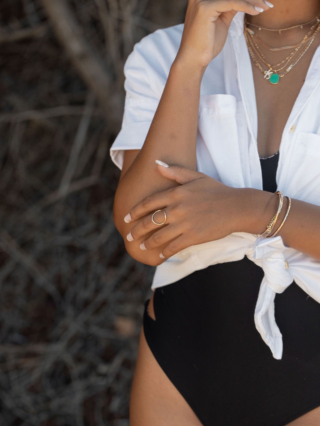 Rings - Gold Circle Ring - Pomaika'i - ke aloha jewelry