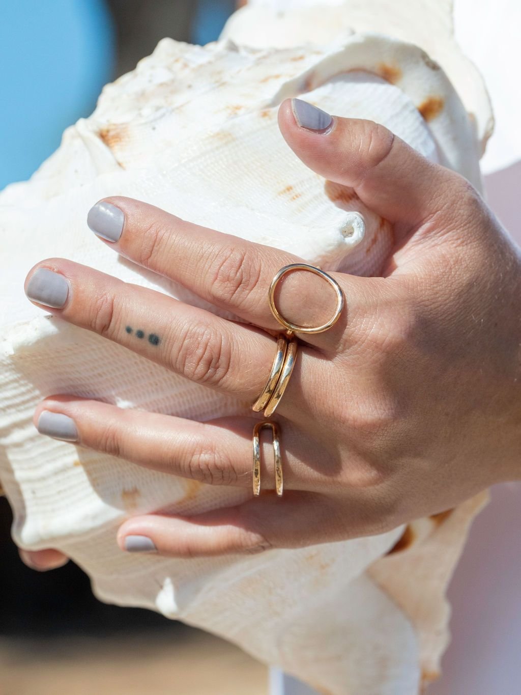 Rings - Gold Circle Ring - Pomaika'i - ke aloha jewelry