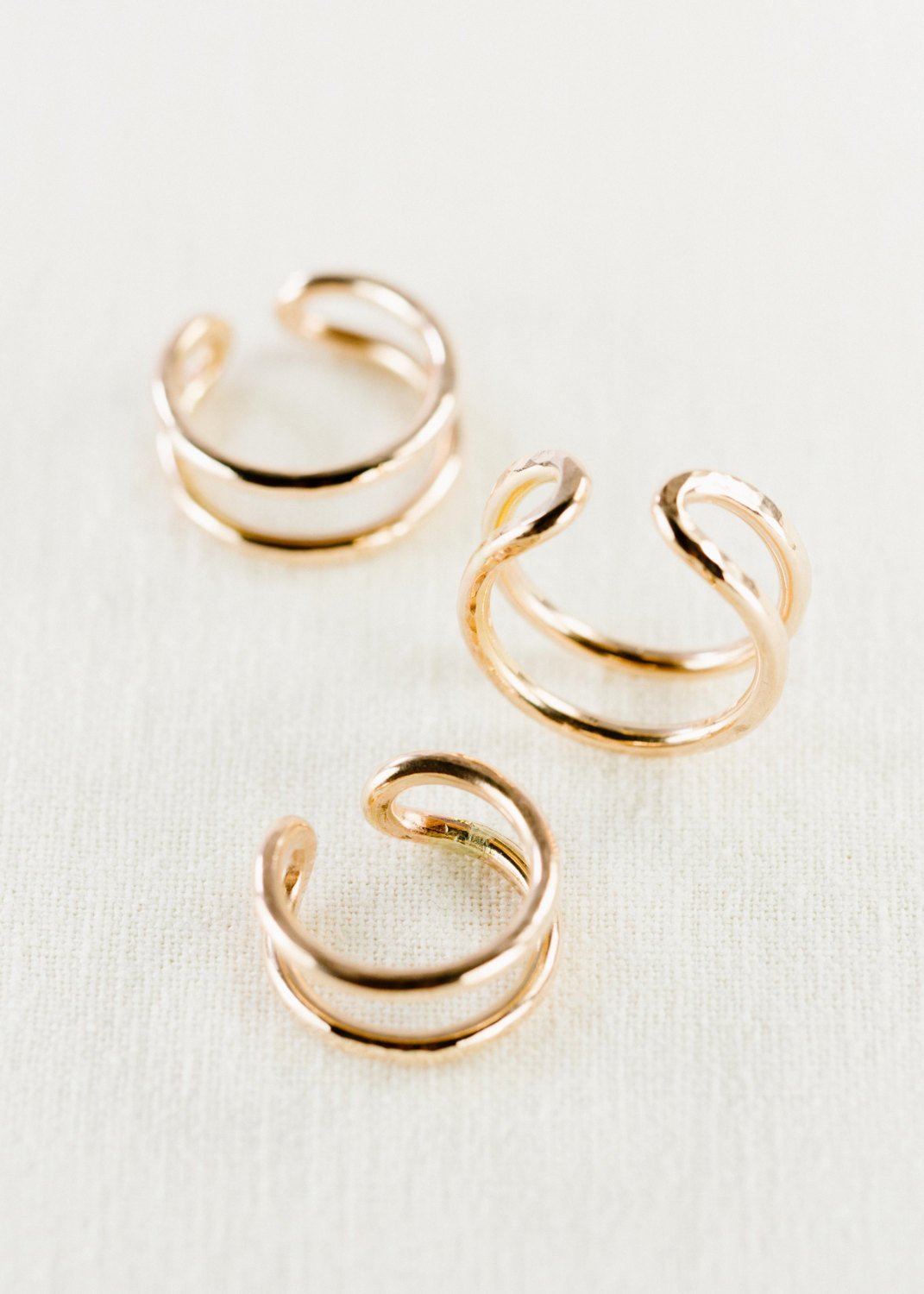 Gold Double Cuff Ring - Kau'i - Ke Aloha Jewelry
