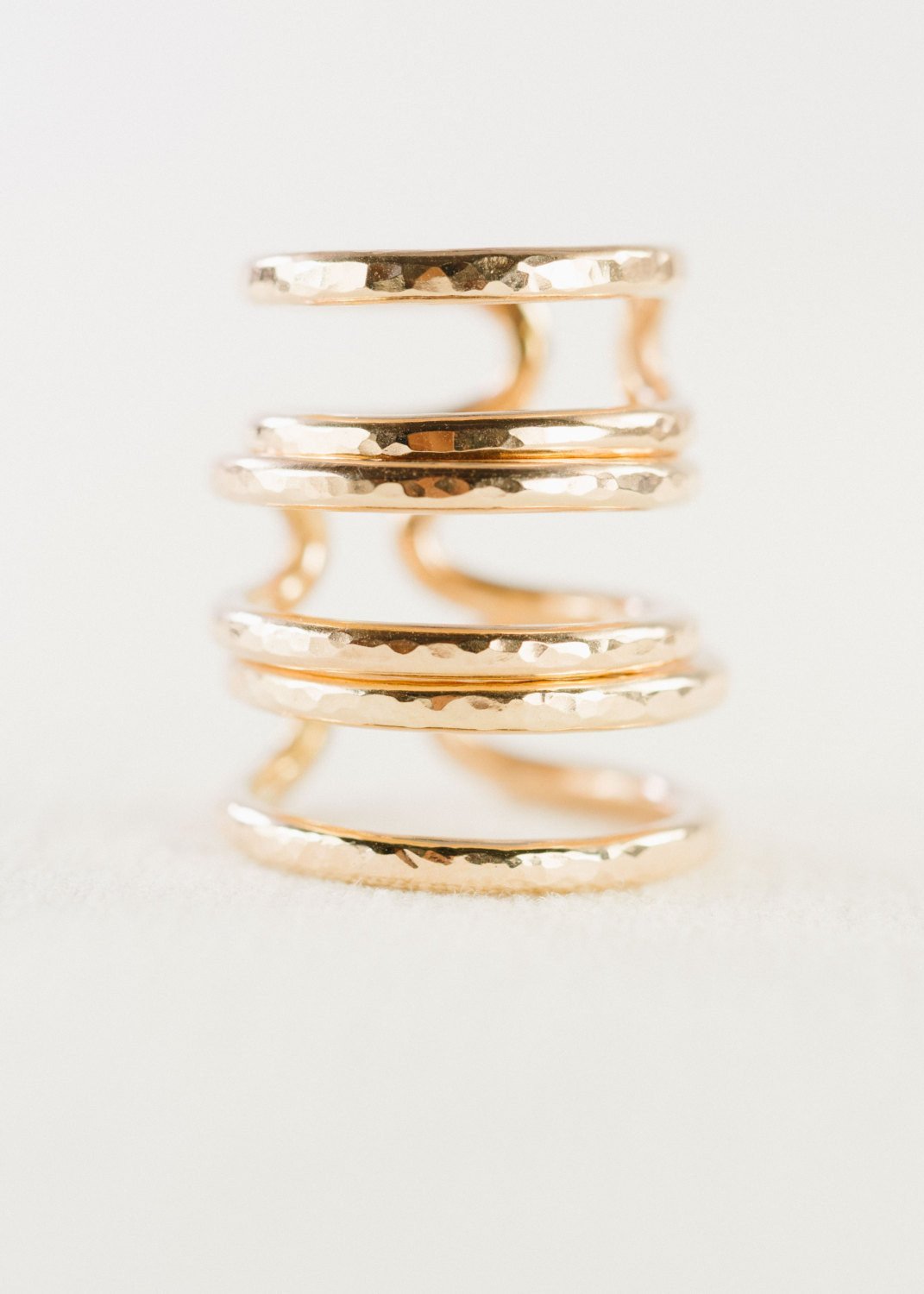 Gold Double Cuff Ring - Kau'i - Ke Aloha Jewelry