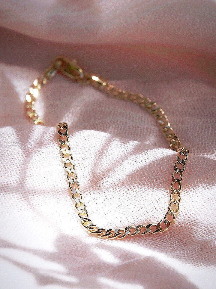 - Gold Filled Curb Chain Bracelet - ke aloha jewelry