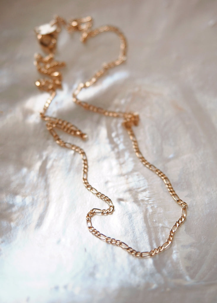 Gold Necklace - Gold Filled Dainty Figaro Chain Necklace - Halani - Ke Aloha Jewelry
