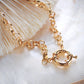 Gold Necklace - Gold Filled Heavy Rolo Chain Necklace with Focal Clasp - Lilo - Ke Aloha Jewelry