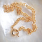 Gold Necklace - Gold Filled Heavy Rolo Chain Necklace with Focal Clasp - Lilo - Ke Aloha Jewelry