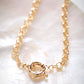Gold Necklace - Gold Filled Heavy Rolo Chain Necklace with Focal Clasp - Lilo - Ke Aloha Jewelry