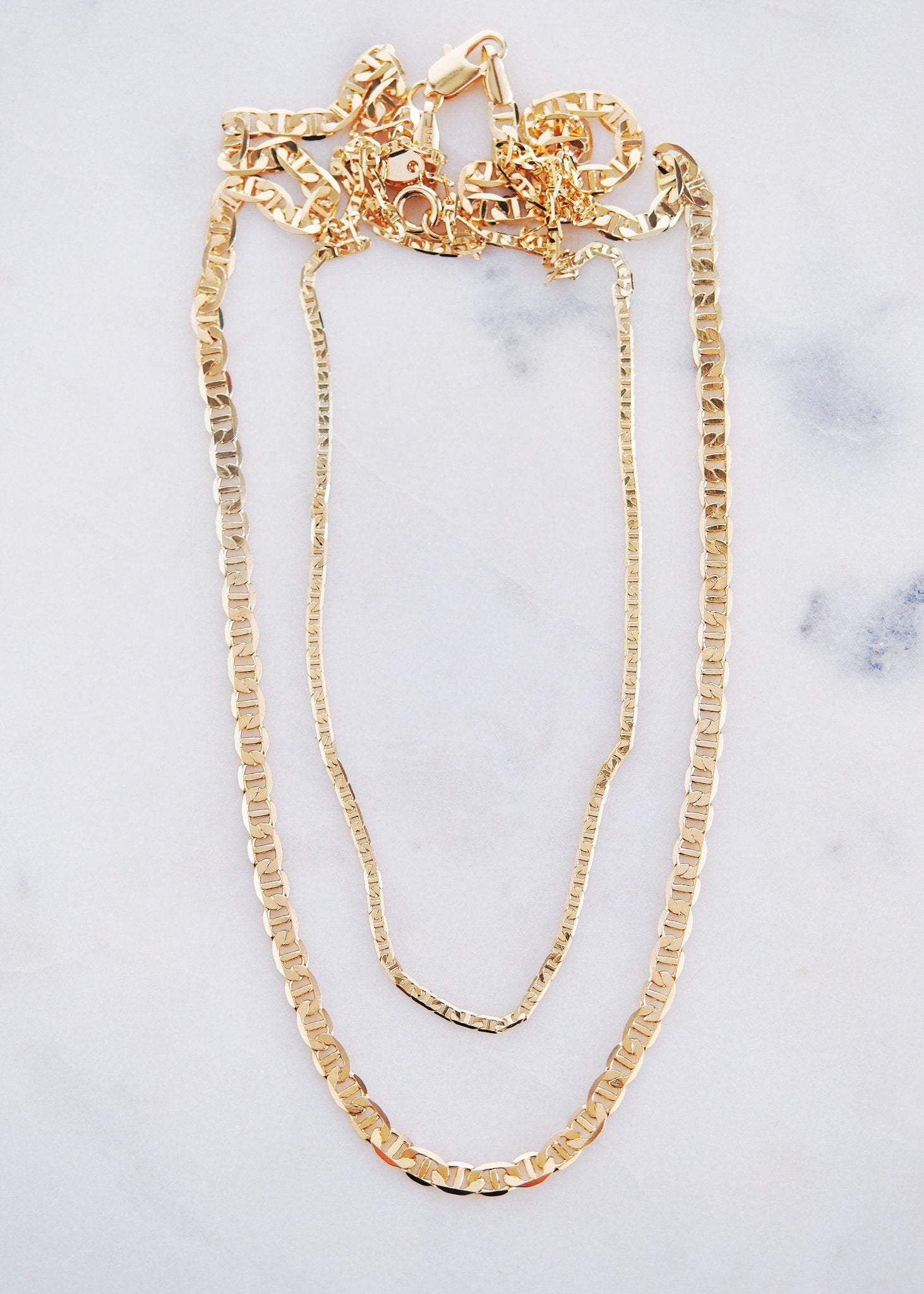 Gold Necklace - Gold Filled Mariners Chain Necklace - Kala - Ke Aloha Jewelry