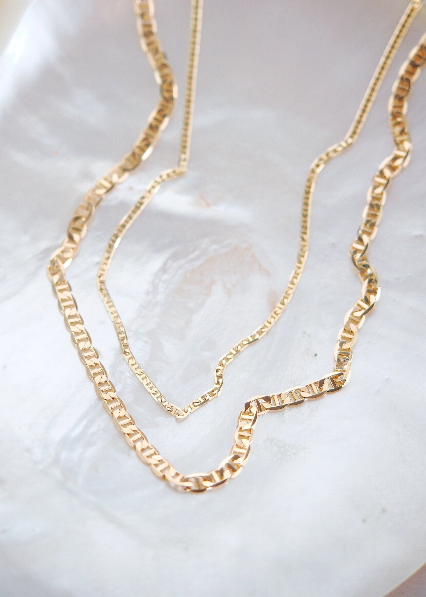 Gold Necklace - Gold Filled Mariners Chain Necklace - Kala - Ke Aloha Jewelry