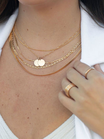 Gold Necklace - Gold Filled Singapore Chain Necklace - Luana - ke aloha jewelry