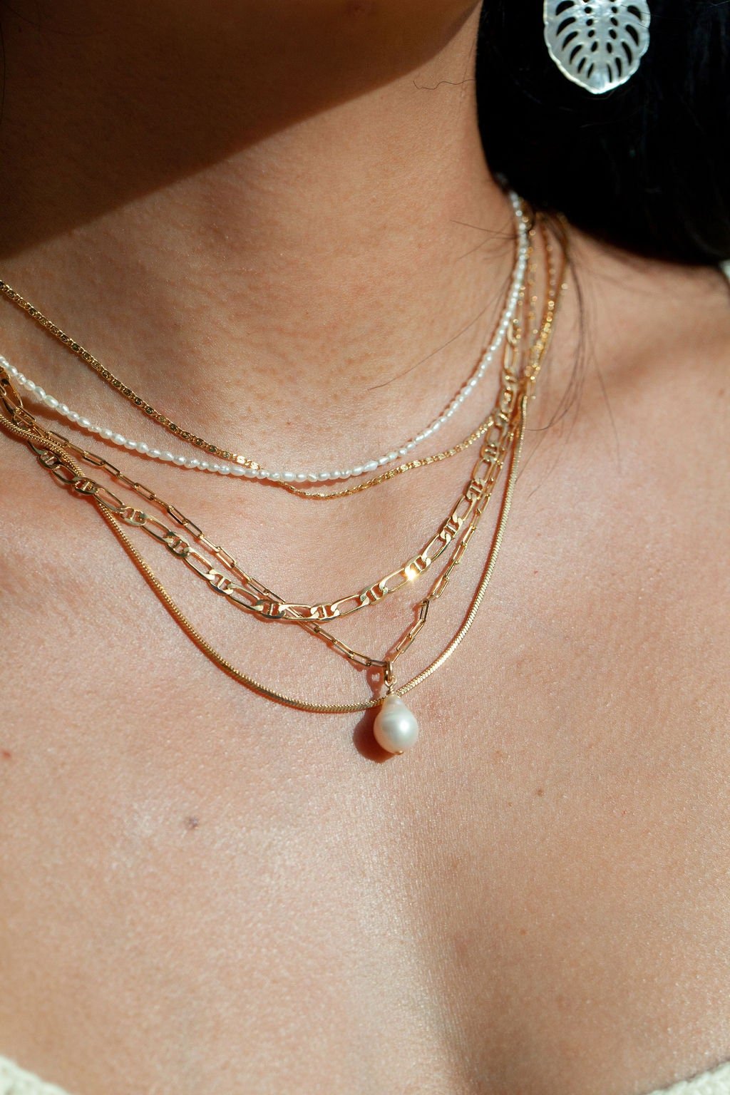 - Gold Filled Snail Chain Necklace - ke aloha jewelry
