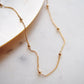 Gold Necklace - Gold Filled Sphere Box Chain Necklace - Kahiwa - Ke Aloha Jewelry