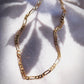 Anklets - Gold Flat Figaro Chain Anklet - Kaipo'i - ke aloha jewelry