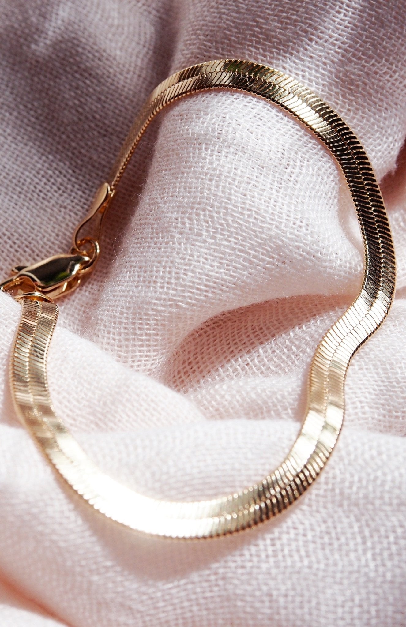 Gold Bracelet - Gold Herringbone Bracelet - Konani - Ke Aloha Jewelry