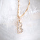 Sale - Gold Initial Charm Letter Necklace - Kahoku
