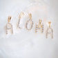 Sale - Gold Initial Charm Letter Necklace - Kahoku