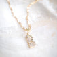 Sale - Gold Initial Charm Letter Necklace - Kahoku