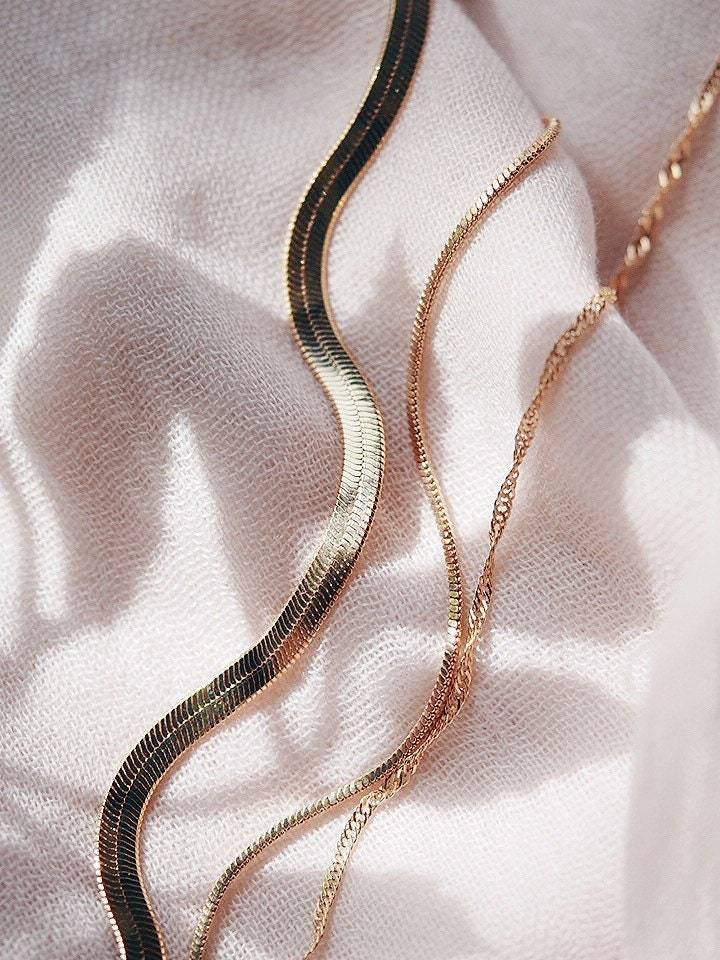 Gold Necklaces - Gold Layering Necklace Set - ke aloha jewelry