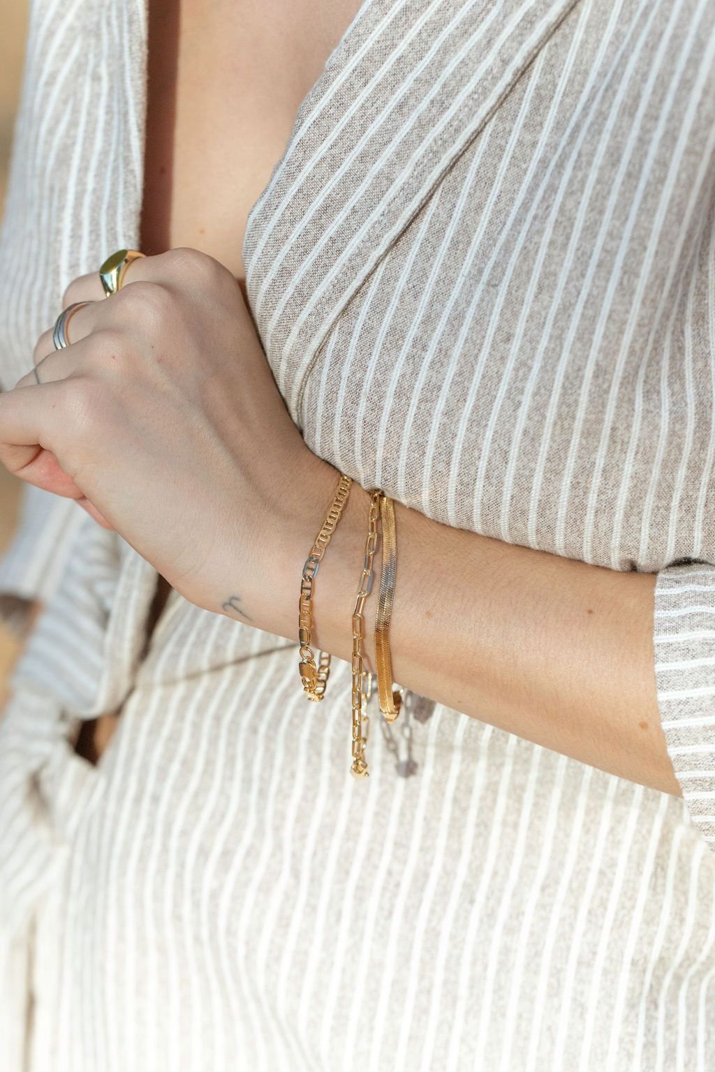 Gold Bracelet - Gold Mariners Chain Bracelet - Kala - ke aloha jewelry