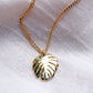 Gold Necklace - Gold Monstera Leaf Necklace - Kini - ke aloha jewelry