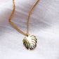 Gold Necklace - Gold Monstera Leaf Necklace - Kini - ke aloha jewelry