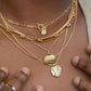 Gold Necklace - Gold Monstera Leaf Necklace - Kini - ke aloha jewelry