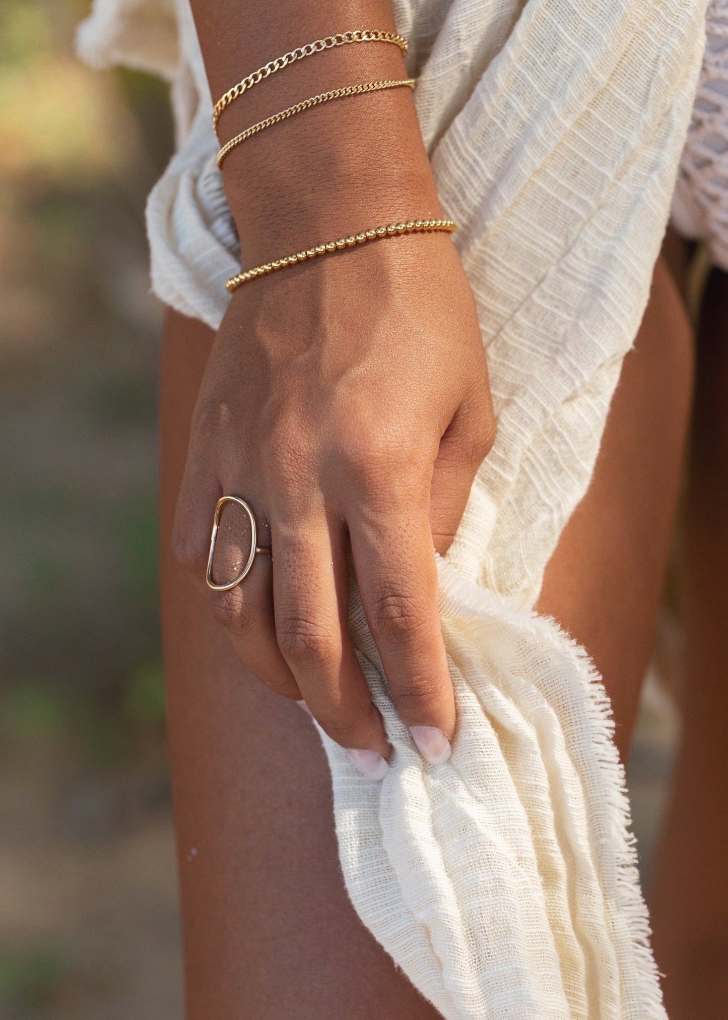 Gold Oval Ring - Makanui