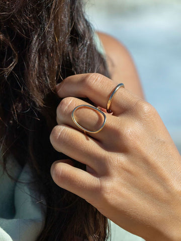 Rings - Gold Oval Ring - Makanui - ke aloha jewelry