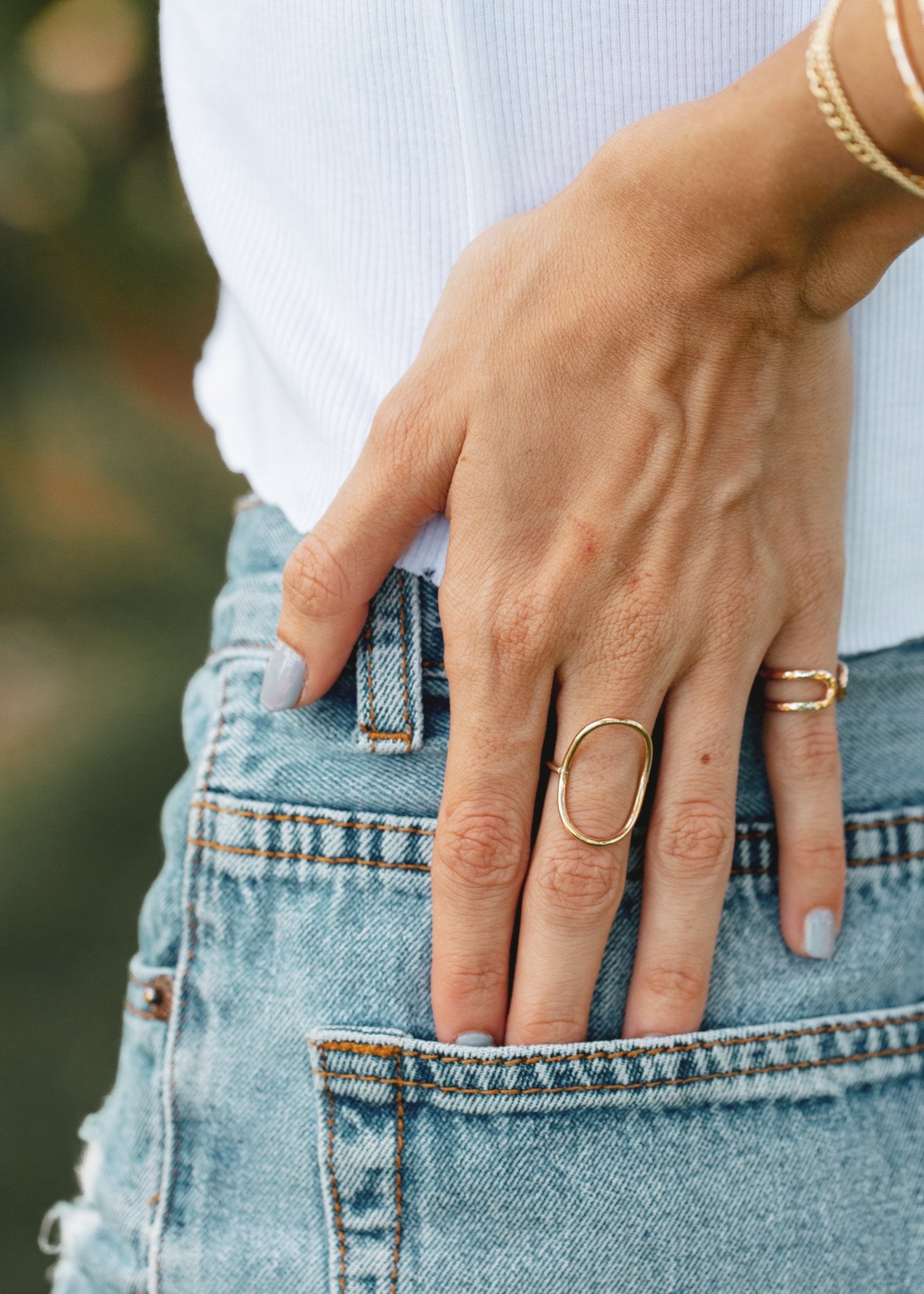Gold Oval Ring - Makanui