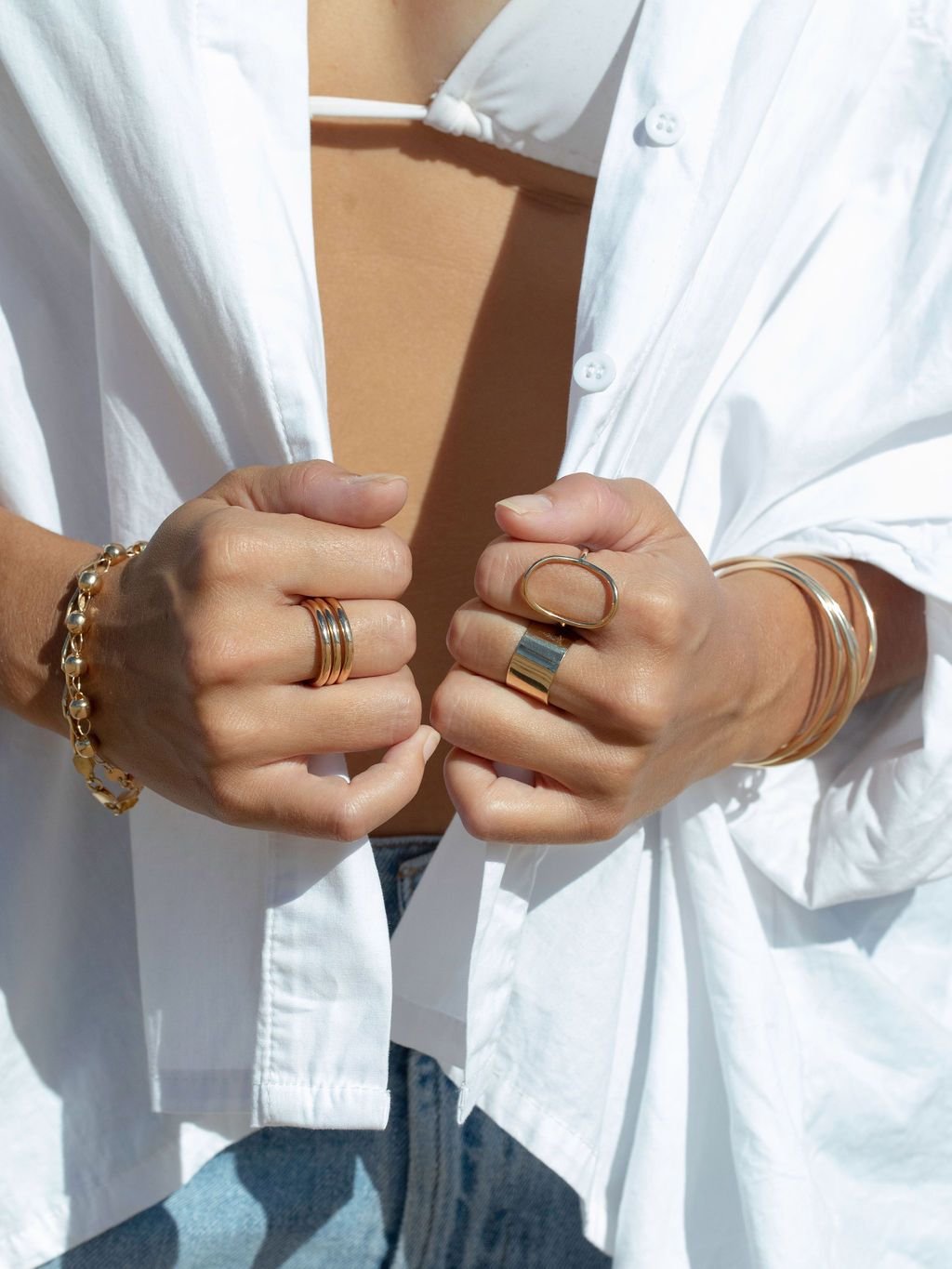 Rings - Gold Oval Ring - Makanui - ke aloha jewelry