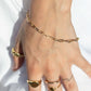 Gold Bracelet - Gold Paperclip Link Chain Bracelet - Kaiea - ke aloha jewelry