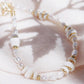 Gold Bracelet - Gold Puka Shell Pearl Bracelet - Maka - ke aloha jewelry