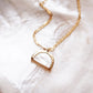 Gold Necklace - Gold Rainbow Mother of Pearl Shell Chain Necklace - Ānuenue - Ke Aloha Jewelry