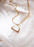 Gold Necklace - Gold Rainbow Mother of Pearl Shell Chain Necklace - Ānuenue - Ke Aloha Jewelry