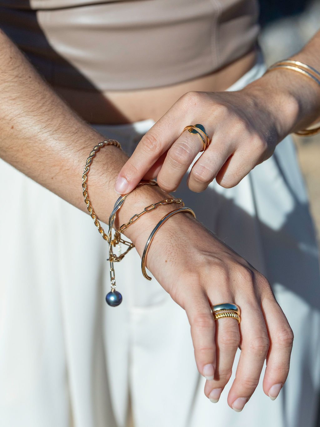 Rings - Gold Rope Stack Ring - Keawe - ke aloha jewelry