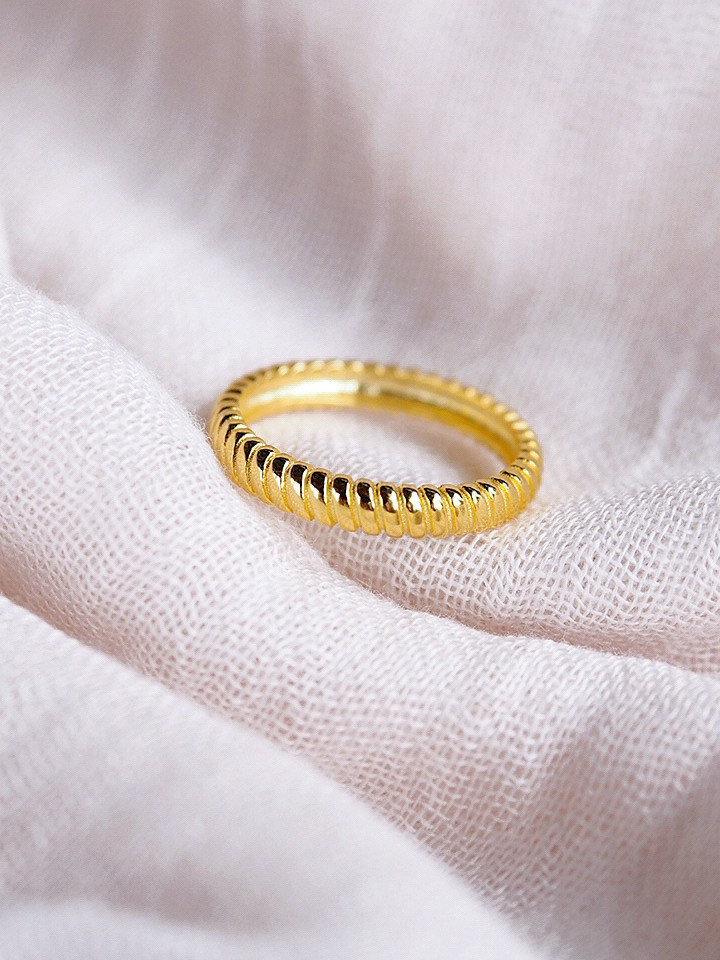 Rings - Gold Rope Stack Ring - Keawe - ke aloha jewelry