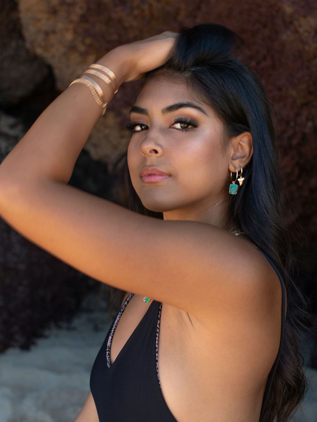 Earrings - Gold Shark Tooth Hoop Earrings - Nahu - ke aloha jewelry