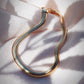 Gold Bracelet - Gold Snake Herringbone Bracelet - ke aloha jewelry