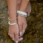 Gold Bracelet - Grey Freshwater Pearl Bead Bracelet - Keilani - ke aloha jewelry
